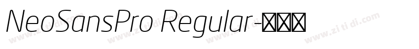 NeoSansPro Regular字体转换